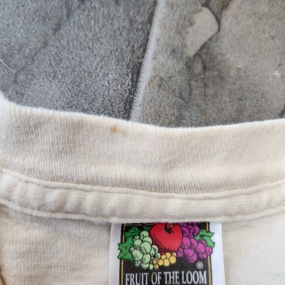 Vtg‎ 90s Alaska Shirt L Moose Fruit Of The Loom Single Stitch Spellout Travel - Picture 3 of 8